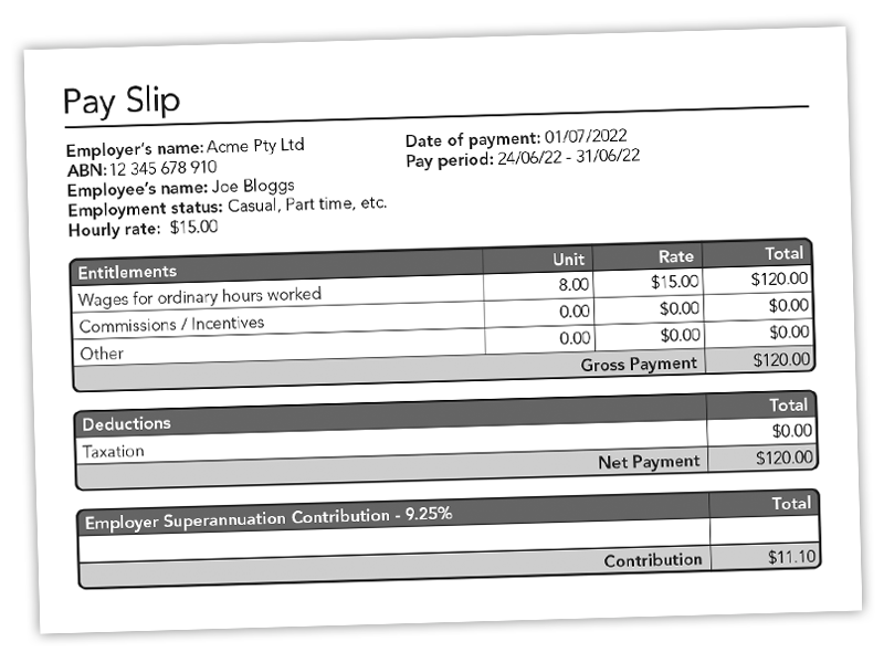 pay slip sample pdf